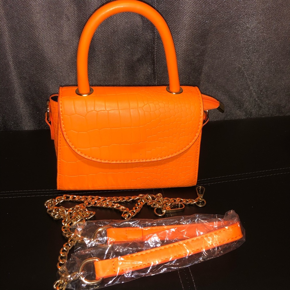 Cute mini bright orange bag